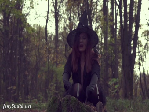 Take off my Halloween costume. Jeny Smith naked in forest | PorrTube.com