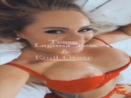 Tease of Laguna Tess & Emil Graae, Swedish girl with red lingerie gets fucked by big dick
