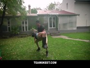 Thirsty petite gags on a big throbbing cock | PORR.XXX