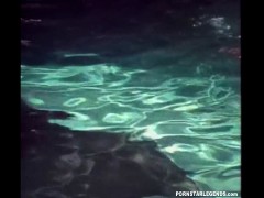 Hot Blonde 80s Pornstar Christina Angel Fucked Poolside | PORR.XXX