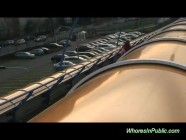 Cute scandinavian babe fucked in public taking cum | PORR.XXX