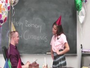 highschool teen with braces fucked by coach on his birthday
