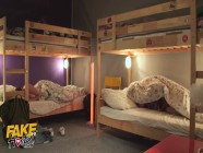 Fake Hostel Big busty pale backpacker squirted on by hot fit Latina friend before threesome fun | PORR.XXX