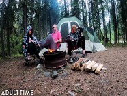ADULT TIME - POV Hot Poly Wives Take Turns Sucking Dick And Fucking In The Wilderness