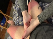 College girl from Tinder gives me a footjob and let's me film it!