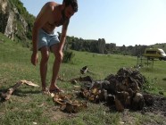 Cook for stepmom like a caveman then fuck her in the woods ! | PORR.XXX