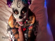 Anal Sex at A Friends Halloween Party Sexy Clown Gets a Facial - AmyGabe