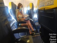 Girl on flight,  hand job and tease | PORR.XXX