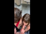 Two Hotties Blowjob in Public Toilet | PORR.XXX
