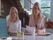 TUSHY Blonde hottie Scarlett has anal fun with her boss | PORR.XXX