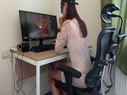 Girl masturbates while watching porn video #2 - amateur
