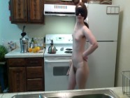 Juicy Babe with Squeezable Cheeks Squeezes Some OJ! Naked in the Kitchen Episode 30 | PORR.XXX