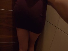 hid from the ex in the men's room and that's what came of it | Barbarianporno.com